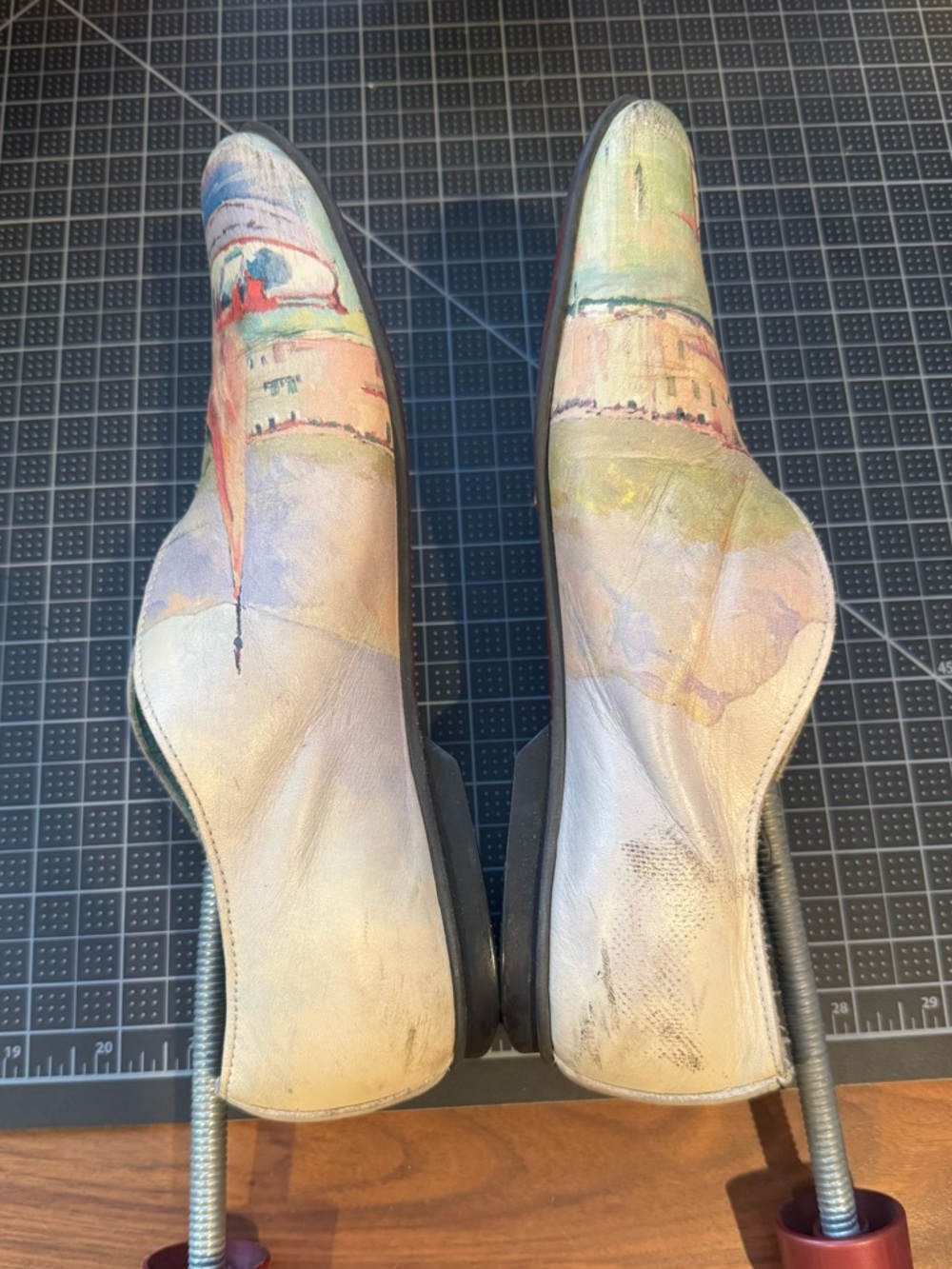 Camper Twins slip-on shoes featuring a landscape art print size 37 - Picture 3 of 7